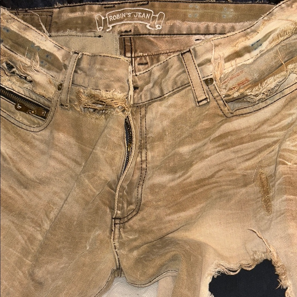Robin's Jean Tan Distressed Men's Jeans